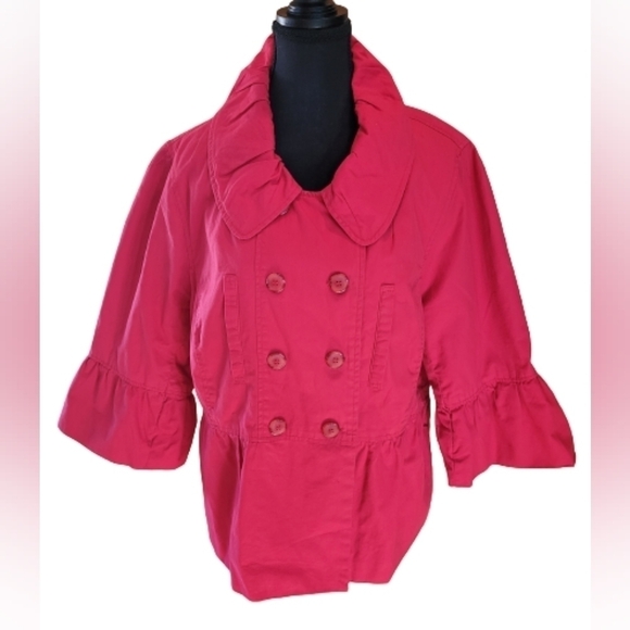 GEORGE Red Jacket, Flared Cuffs and Bottom Hem - Picture 2 of 9